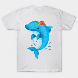 Cute Dolphin Jumping - Cute animal cartoon T-Shirt